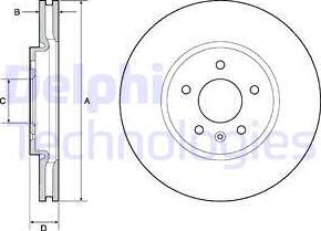 Delphi BG4672C - Brake Disc parts5.com