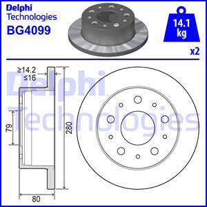 Delphi BG4099 - Disc frana parts5.com