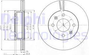 Delphi BG4009 - Disc frana parts5.com