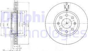 Delphi BG4004 - Disco de freno parts5.com