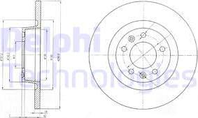 Delphi BG4085 - Tarcza hamulcowa parts5.com