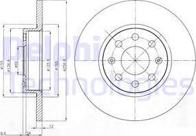 Delphi BG4155 - Disco de freno parts5.com