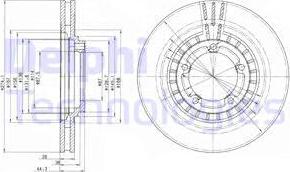 Delphi BG4134 - Zavorni kolut parts5.com