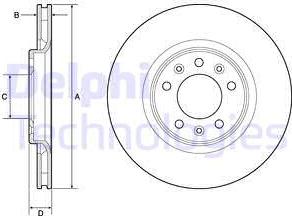 Delphi BG4806C - Disc frana parts5.com