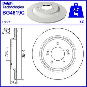 Delphi BG4819C - Disc frana parts5.com