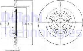 Delphi BG4202C - Tarcza hamulcowa parts5.com