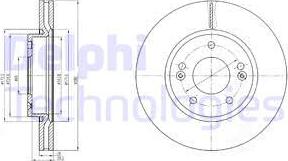 Delphi BG4281C - Zavorni kolut parts5.com