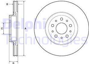 Delphi BG4797C - Disc frana parts5.com