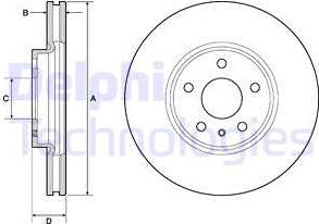 Delphi BG4702C - Disc frana parts5.com