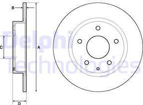 Delphi BG4707C - Brake Disc parts5.com