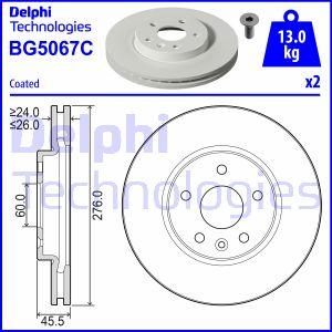 Delphi BG5067C - Disc frana parts5.com