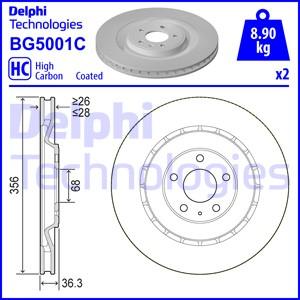 Delphi BG5001C - Disc frana parts5.com