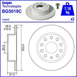 Delphi BG5019C - Kočioni disk parts5.com