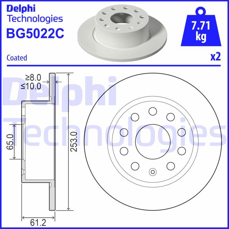 Delphi BG5022C - Kočioni disk parts5.com