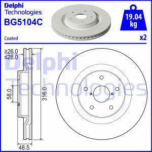 Delphi BG5104C - Disc frana parts5.com