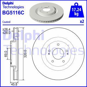 Delphi BG5116C - Disc frana parts5.com