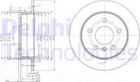 Delphi BG3910C - Tarcza hamulcowa parts5.com