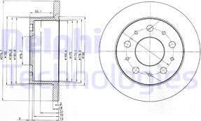 Delphi BG3923 - Disc frana parts5.com