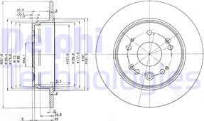 Delphi BG3979 - Δισκόπλακα parts5.com