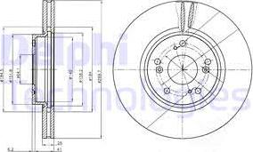 Delphi BG3978 - Disc frana parts5.com