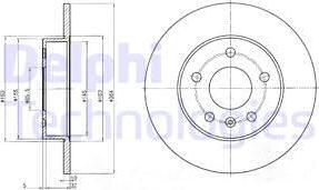 Delphi BG3406 - Disc frana parts5.com