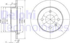 Delphi BG3403 - Tarcza hamulcowa parts5.com