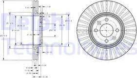 Delphi BG3430 - Brzdový kotouč parts5.com