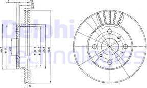 Delphi BG3519 - Disque de frein parts5.com