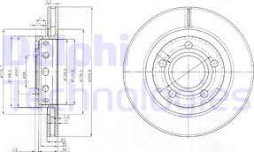 Delphi BG3525 - Disco de freno parts5.com