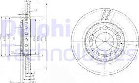 Delphi BG3695 - Δισκόπλακα parts5.com