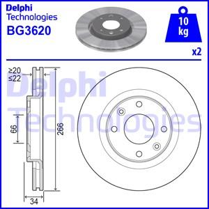 Delphi BG3620 - Спирачен диск parts5.com