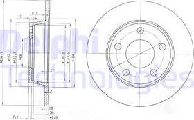 Delphi BG3671 - Kočioni disk parts5.com