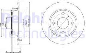 Delphi BG3055 - Disc frana parts5.com