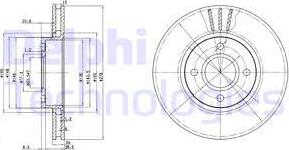 Delphi BG3056 - Disc frana parts5.com