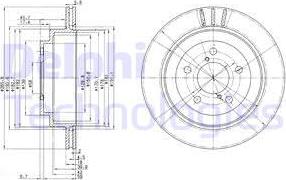 Delphi BG3154 - Brzdový kotouč parts5.com