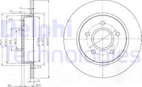 Delphi BG3896 - Féktárcsa parts5.com