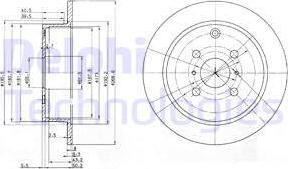 Delphi BG3867 - Disque de frein parts5.com