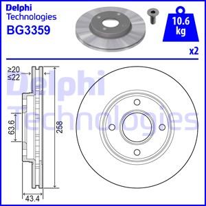 Delphi BG3359 - Disc frana parts5.com