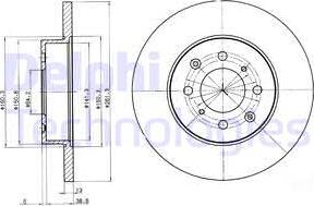 Delphi BG3262 - Brzdový kotouč parts5.com