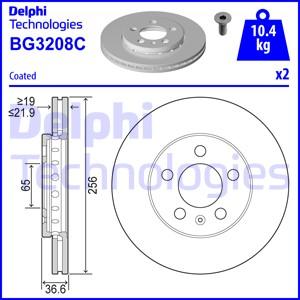 Delphi BG3208-C - Тормозной диск parts5.com