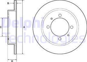 Delphi BG3203 - Disc frana parts5.com