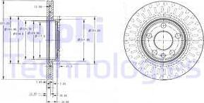 Delphi BG3222 - Disque de frein parts5.com