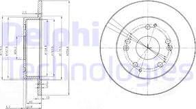 Delphi BG3746 - Спирачен диск parts5.com