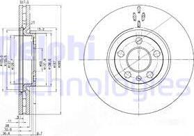 Delphi BG3740 - Zavorni kolut parts5.com