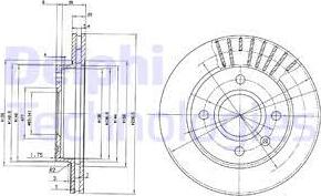 Delphi BG2440 - Zavorni kolut parts5.com