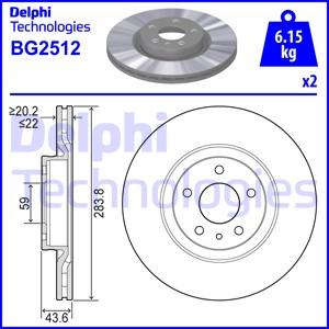 Delphi BG2512 - Disc frana parts5.com