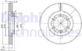 Delphi BG2524 - Disc frana parts5.com