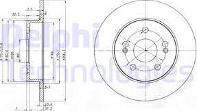 Delphi BG2698 - Disco de freno parts5.com