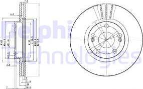 Delphi BG2697 - Δισκόπλακα parts5.com