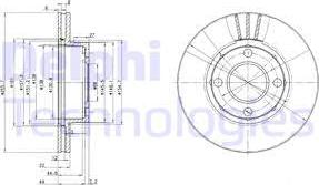 Delphi BG2668 - Brzdový kotouč parts5.com